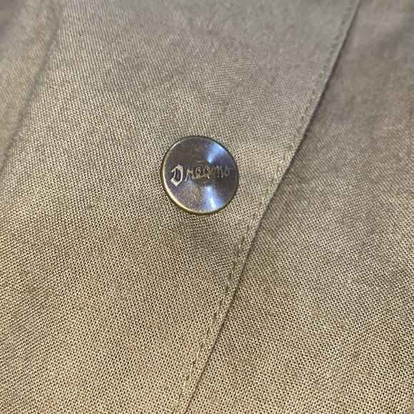 Vintage green safari style belted dress size 10 - Picture 8 of 10